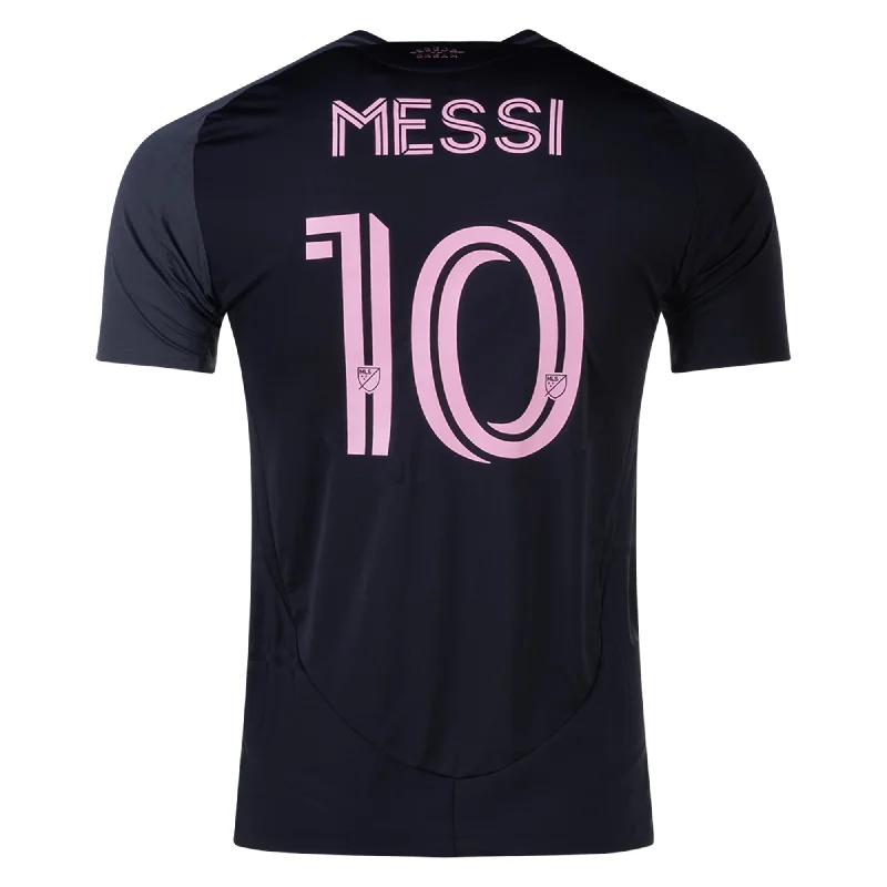 adidas Inter Miami Lionel Messi Authentic Name and Number Away Jersey 25/26 (Black/Pink) Refined Men's European