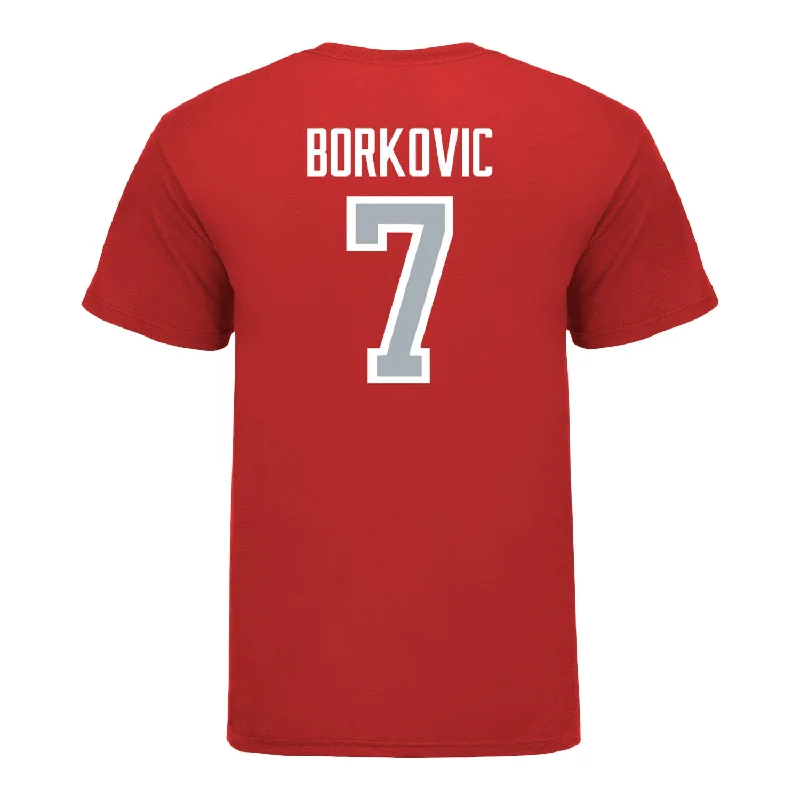 Ohio State Buckeyes Men's Soccer Student Athlete T-Shirt #7 Marko Borkovic Modern Men's Tech