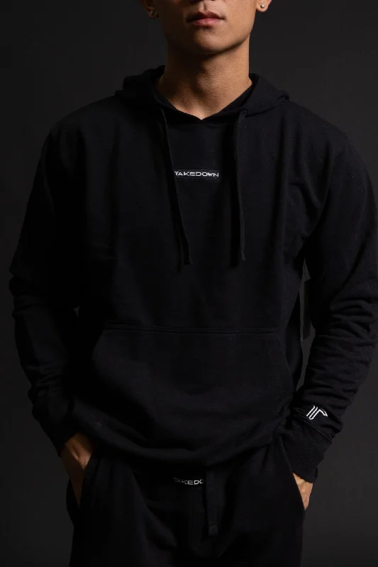 Takedown Chest Logo Hoodie - Black Earthy Men's Hemp