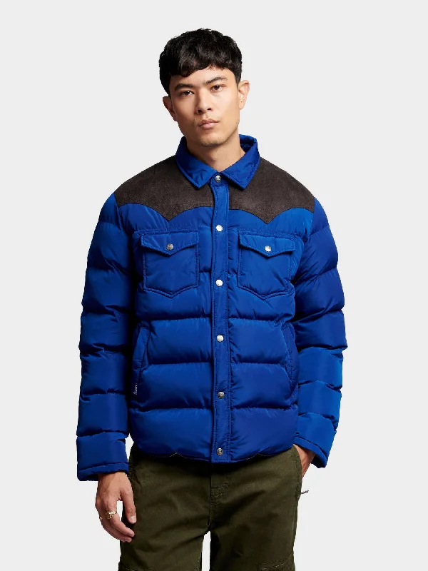 Penfield Mens Contrast Yoke Jacket Sodalite Blue British Gentleman Style