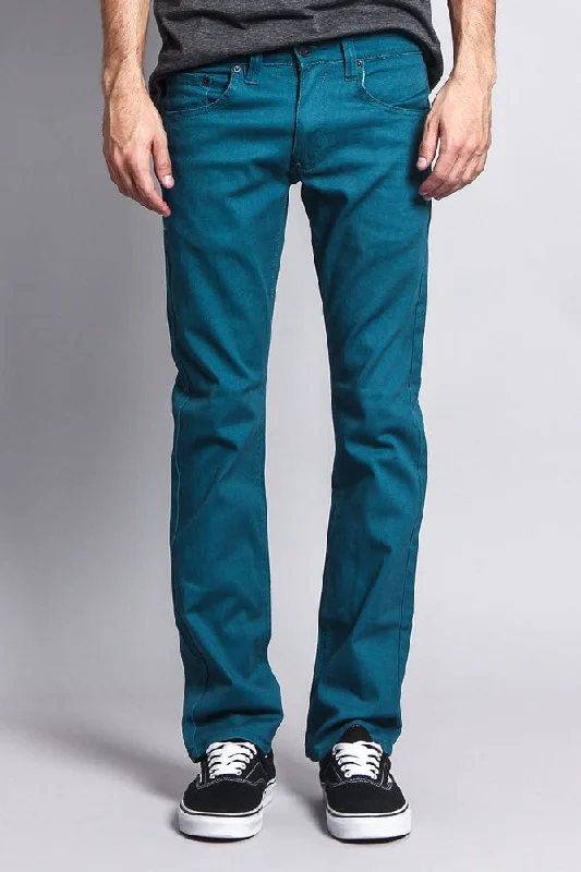 Men's Slim Fit Colored Jeans (Devil Blue) Organic