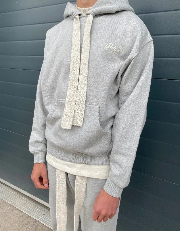 Marl Grey Premium Hoodie. Bold Men's Statement