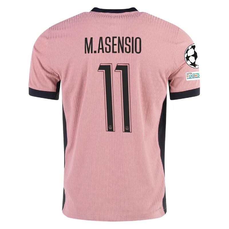 Nike Paris Saint-Germain Authentic Marco Asensio Third Jersey w/ Champions League Patches 24/25 (Rust Pink/Black) Street