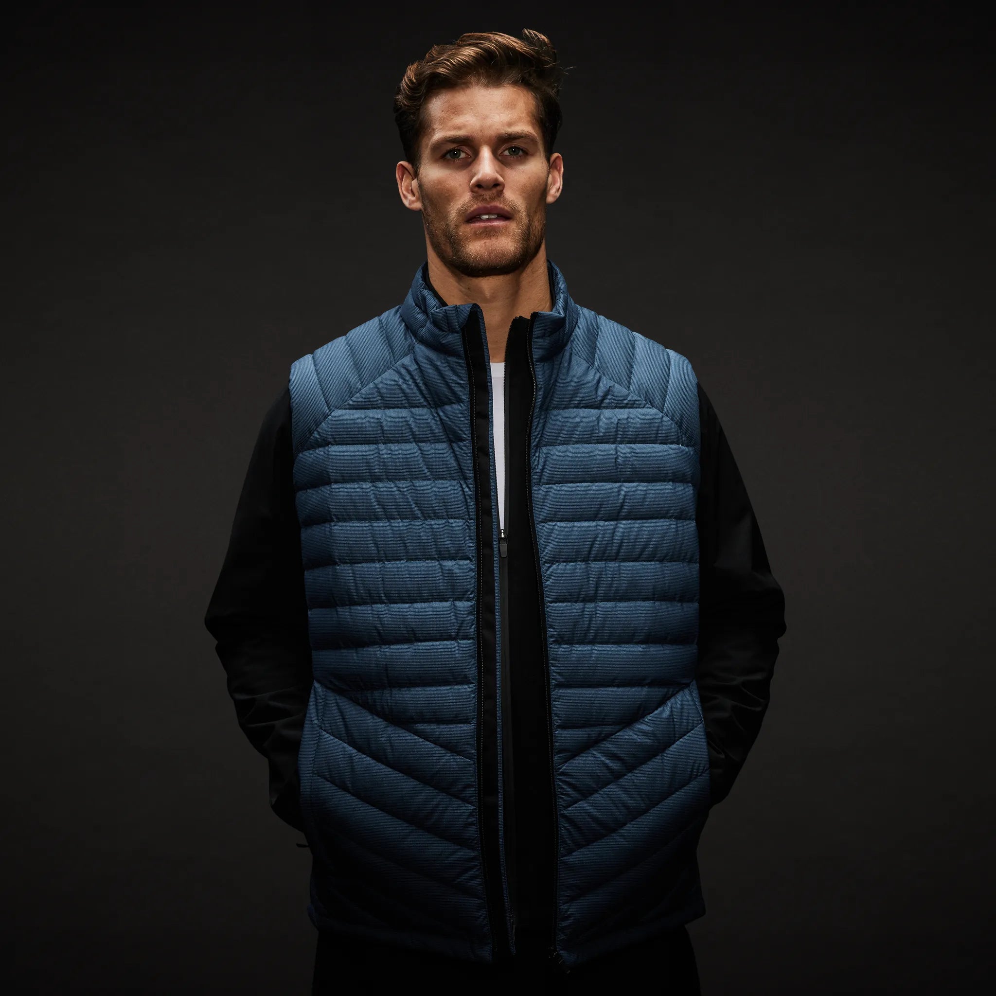 Ultralight Puffer Vest with Dyneema®. Blue edition Casual Men's Short