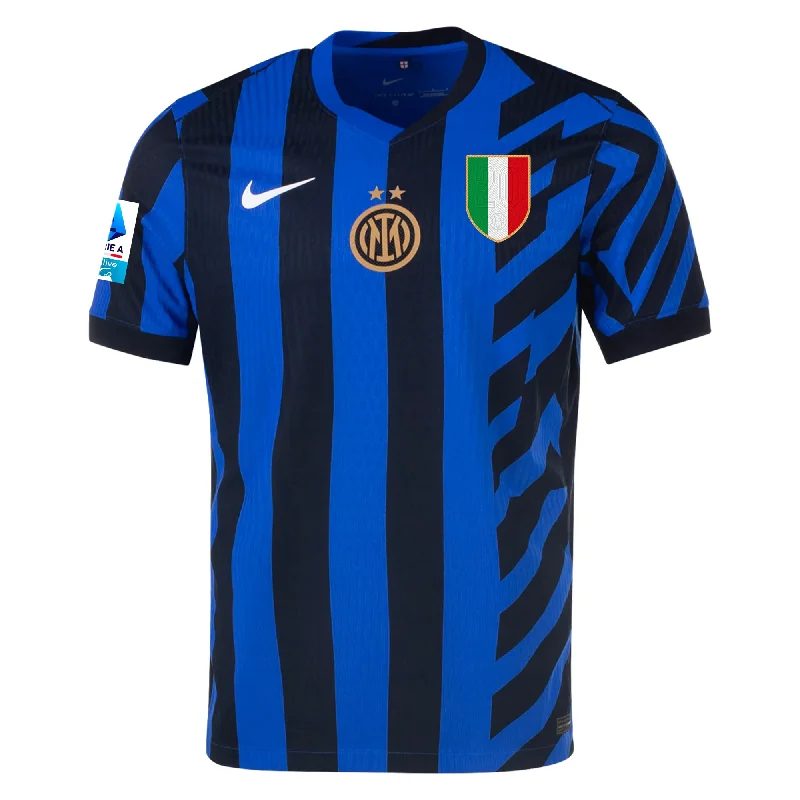 Nike Inter Milan Authentic Home Jersey w/ Serie A + Scudetto Patch 24/25 (Lyon Blue/Black) Business