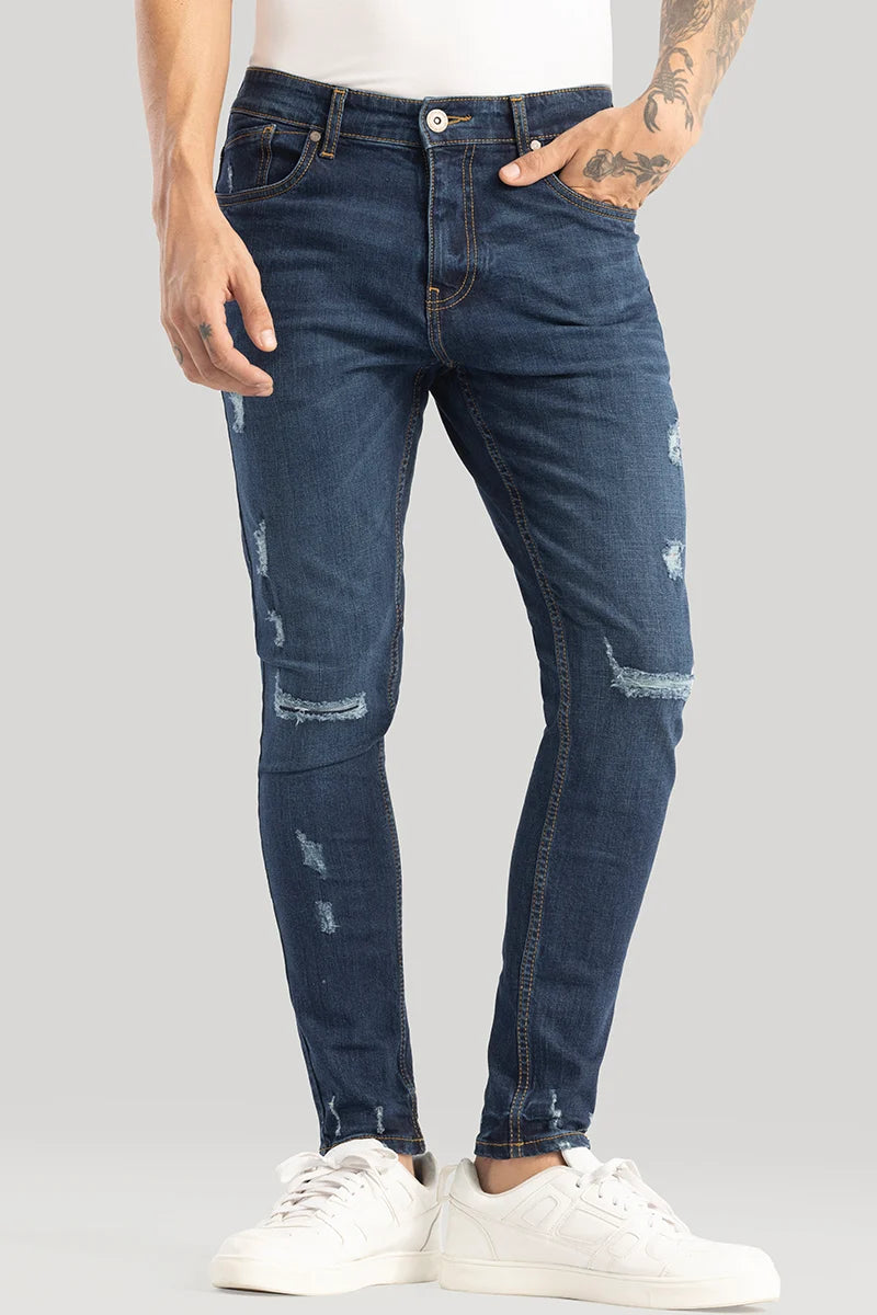 Ilaria Denim Blue Distressed Skinny Fit Jeans Lumberjack