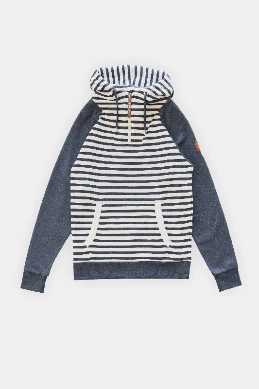 Alani Stripe Navy Hoodie Relaxed Men's Beach