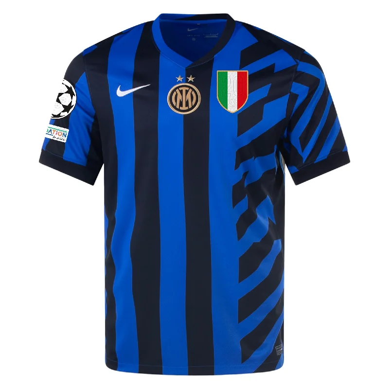 Nike Inter Milan Home Jersey w/ Champions League + Scudetto Patch 24/25 (Lyon Blue/Black) Bold Men's Statement