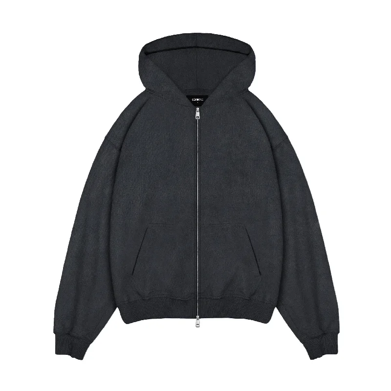 Zip Hoodie - Vintage Black Business