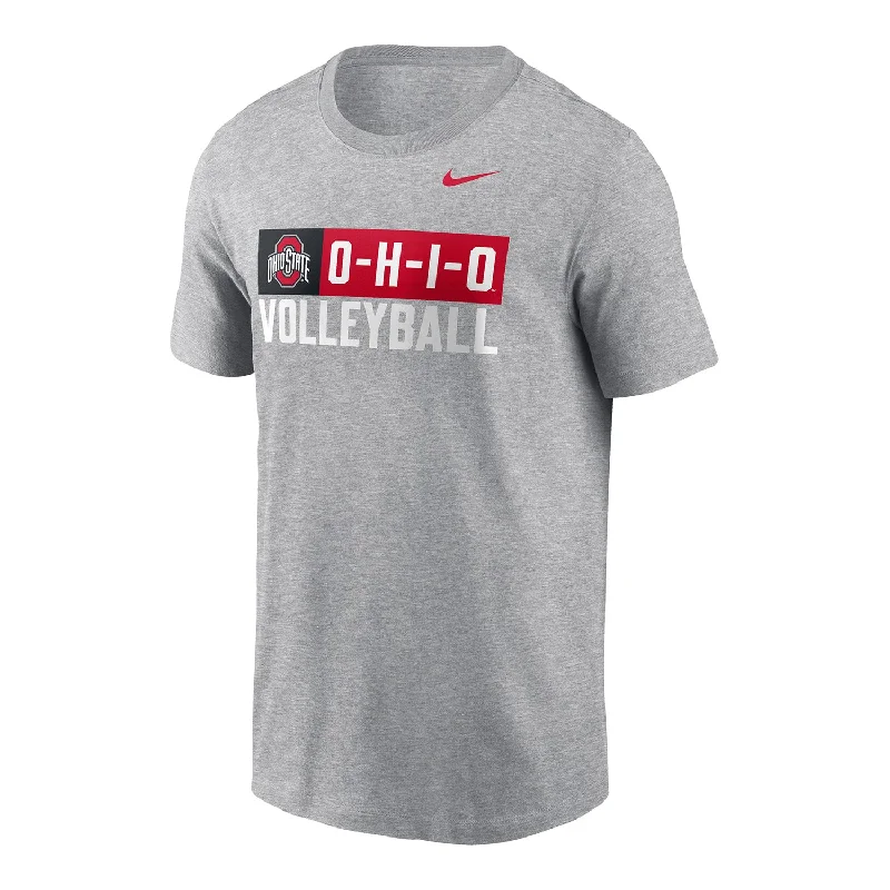 Ohio State Buckeyes Nike Volleyball Gray T-Shirt Masculine Men's Thick