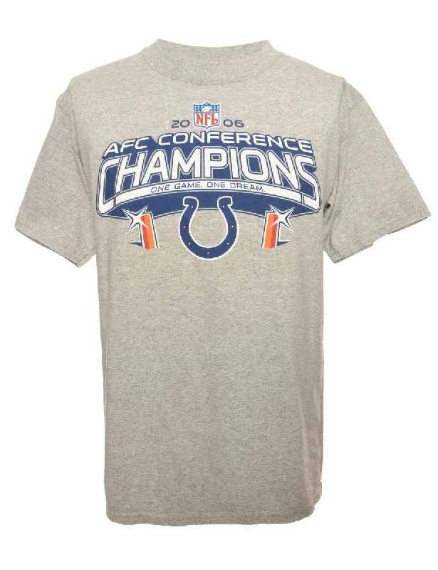 NFL AFC Conference Champions Sports T-shirt - M Earthy Men's Sustainable 