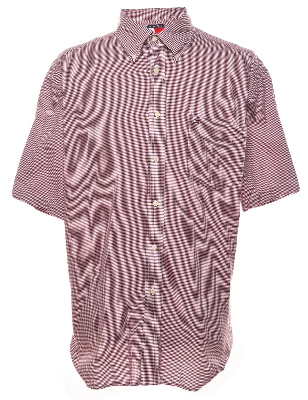 Tommy Hilfiger Checked Shirt - L Refined Men's Velvet