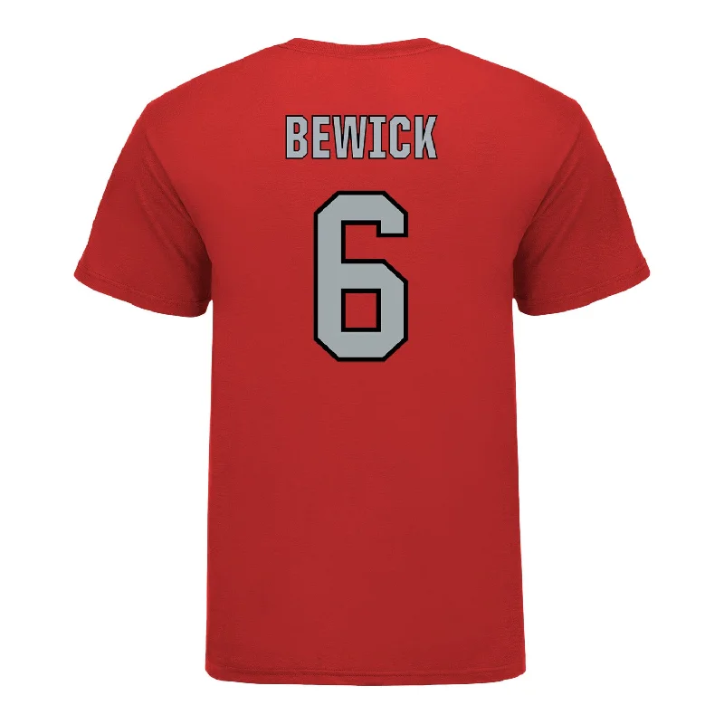 Ohio State Buckeyes Softball Student Athlete T-Shirt #6 Sami Bewick Modern Men's Geometric