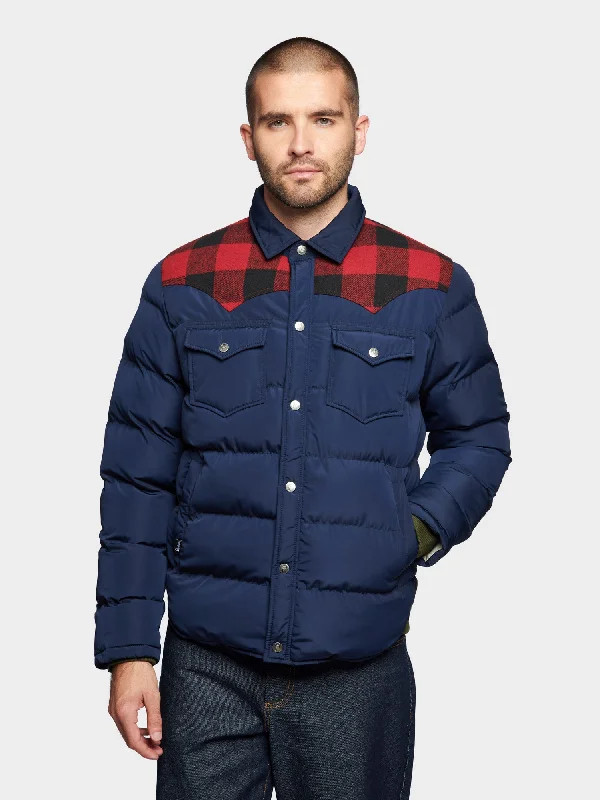 Penfield Mens Rockford Jacket Navy Blue Monochromatic All