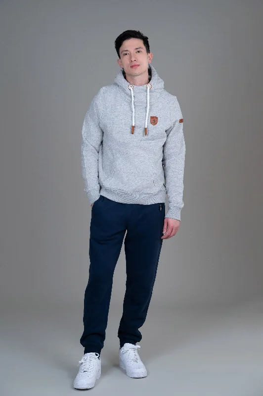 Cascade Light Heather Grey Hoodie Sporty Men's Athleisure 