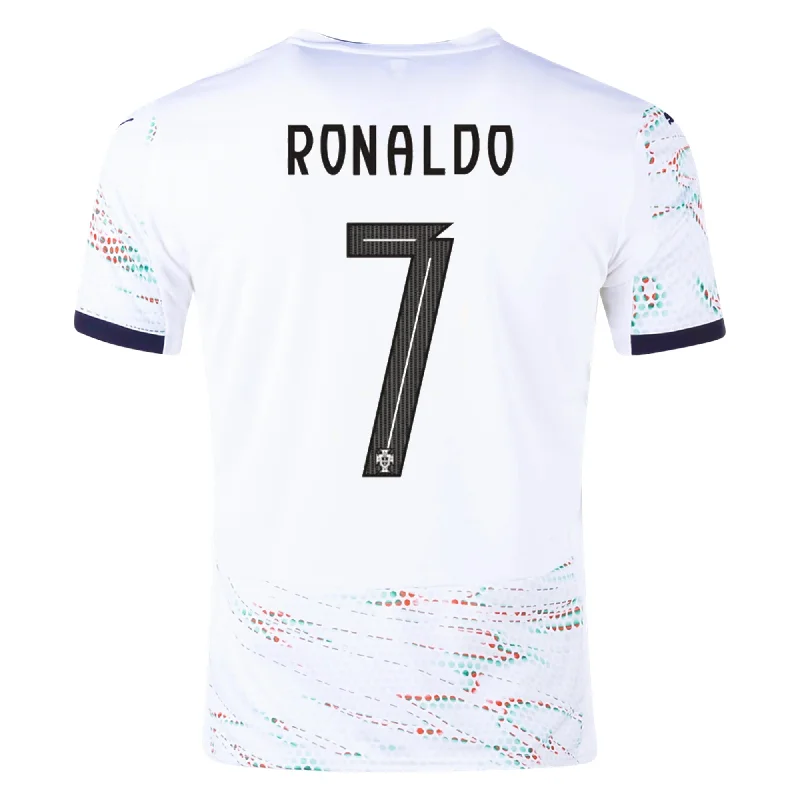 Puma Portugal Cristiano Ronaldo Authentic Away Jersey 25/26 (Puma White/Puma Black) Sophisticated Men's French