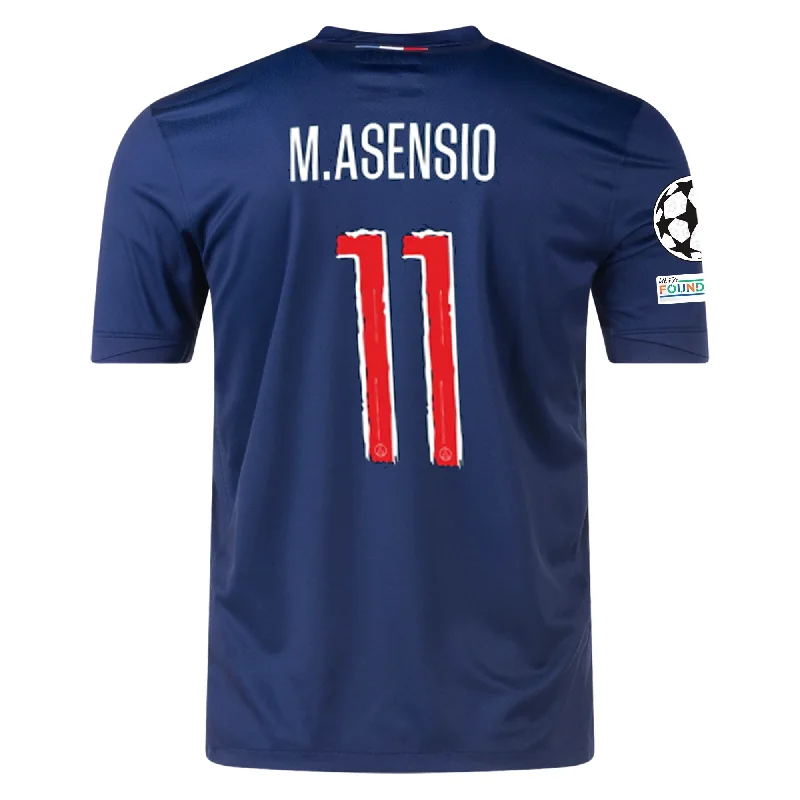 Nike Paris Saint-Germain Marco Asensio Home Jersey w/ Champions League Patches 24/25 (Midnight Navy/White) Practical Men's Multi