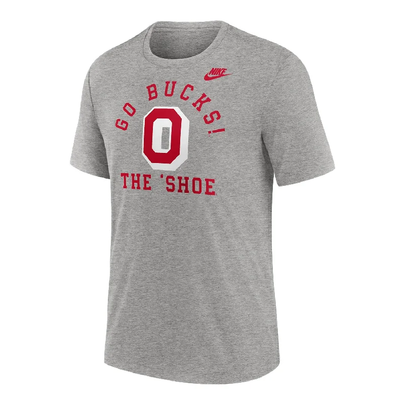 Ohio State Buckeyes Nike Triblend Horseshoe Gray Short Sleeve T-Shirt Luxurious Men's High