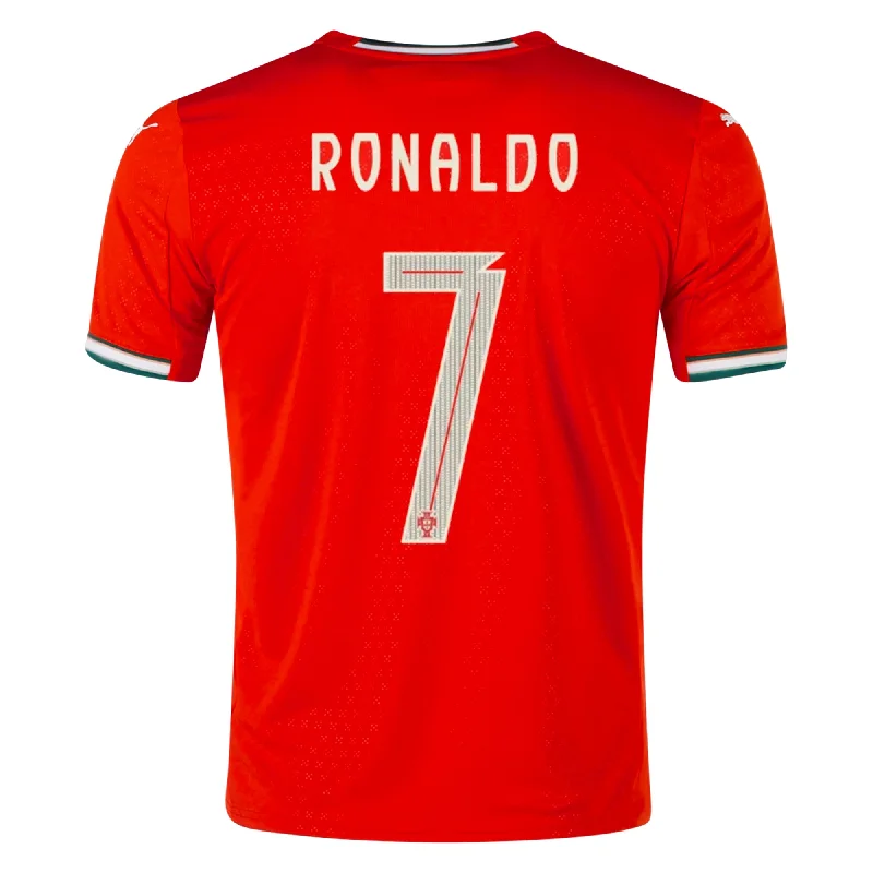 Puma Portugal Cristiano Ronaldo Authentic Home Jersey 25/26 (Sport Red/Sugared Almond) Traditional Men's Country