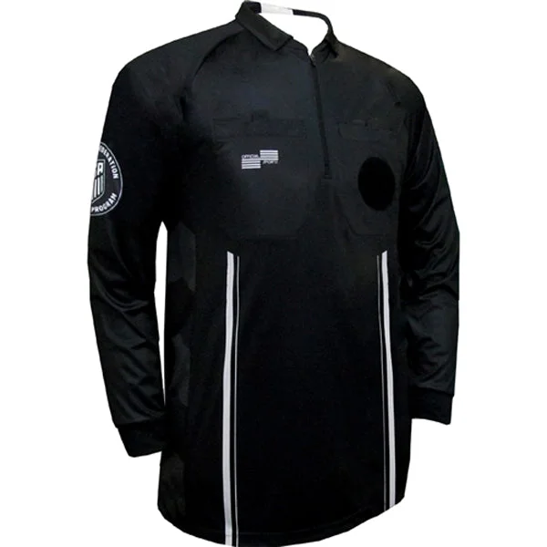 Official Sports Men's Long Sleeve Referee Jersey 9073 USSF Pro (Black) Tough Men's Tactical