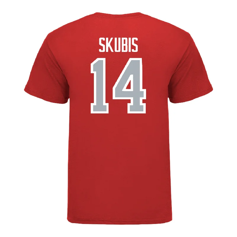 Ohio State Buckeyes Men's Soccer Student Athlete T-Shirt #14 Nick Skubis Elegant Men's Formal 