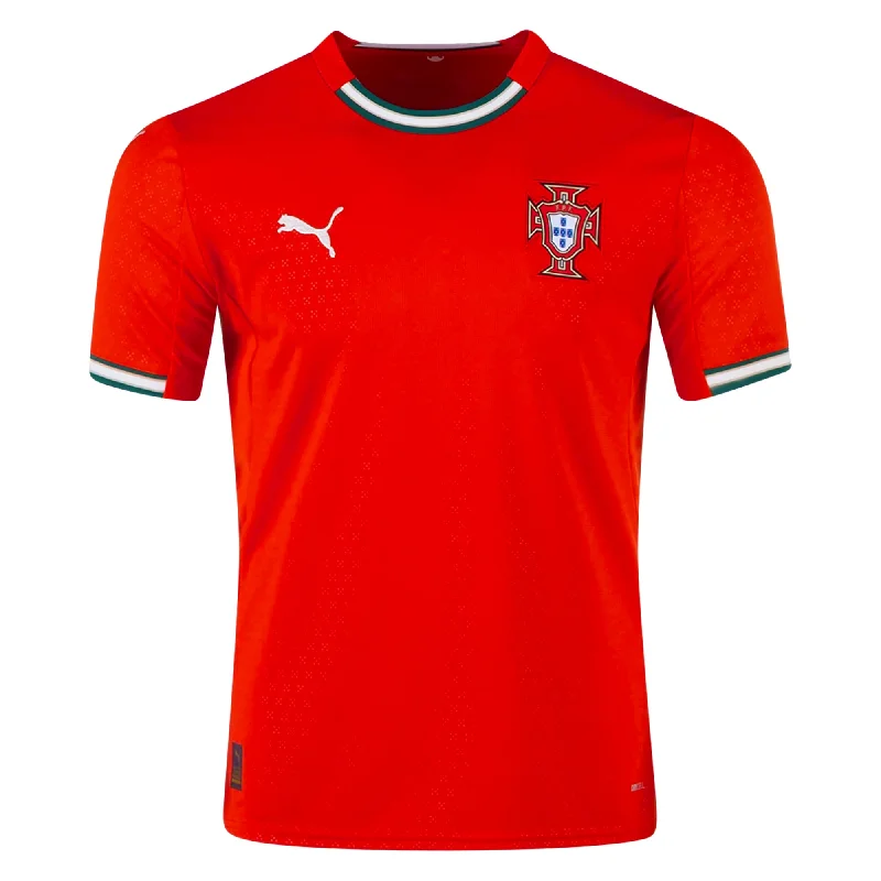 Puma Portugal Home Jersey 25/26 (Sport Red/Sugared Almond) Casual Men's Loose