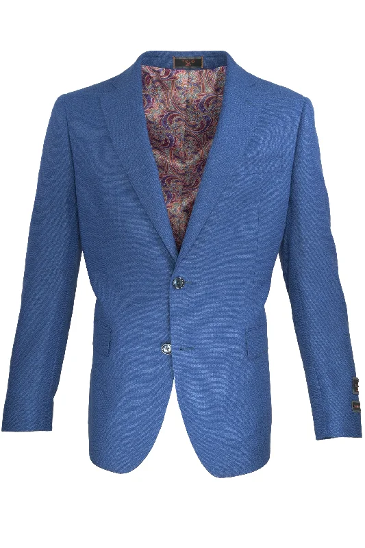 Tiglio Lanificio Di Biella Sport Coat - Blue Sophisticated Men's French