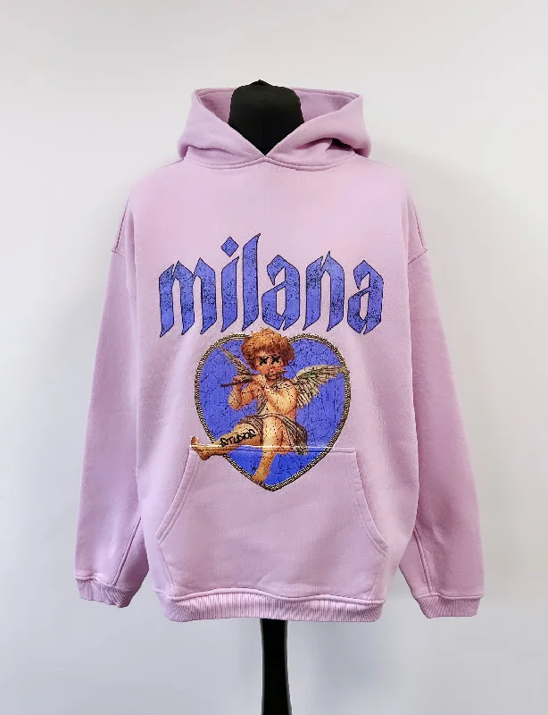 Lilac Cherub Hoodie. Sharp Men's Italian