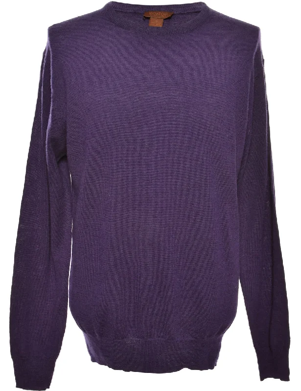 Long Sleeved Plum Jumper - M Bohemian Men's Free