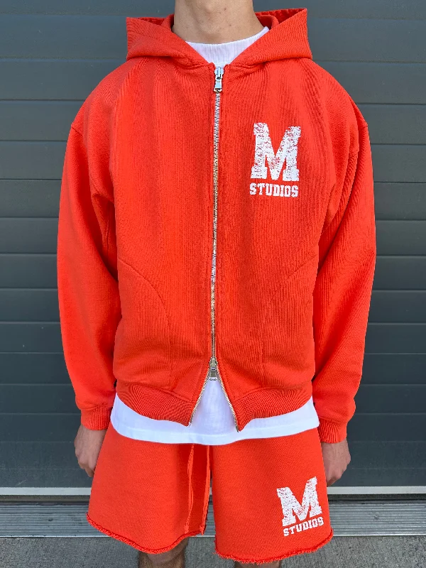 Candy Red M Studios Zip up. Cclassic Men's Tweed