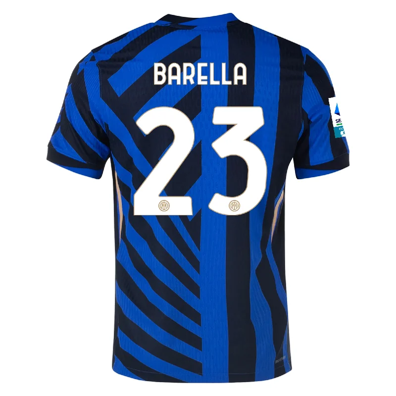 Nike Inter Milan Authentic Nicolò Barella Home Jersey w/ Serie A + Scudetto Patch 24/25 (Lyon Blue/Black) Adventure