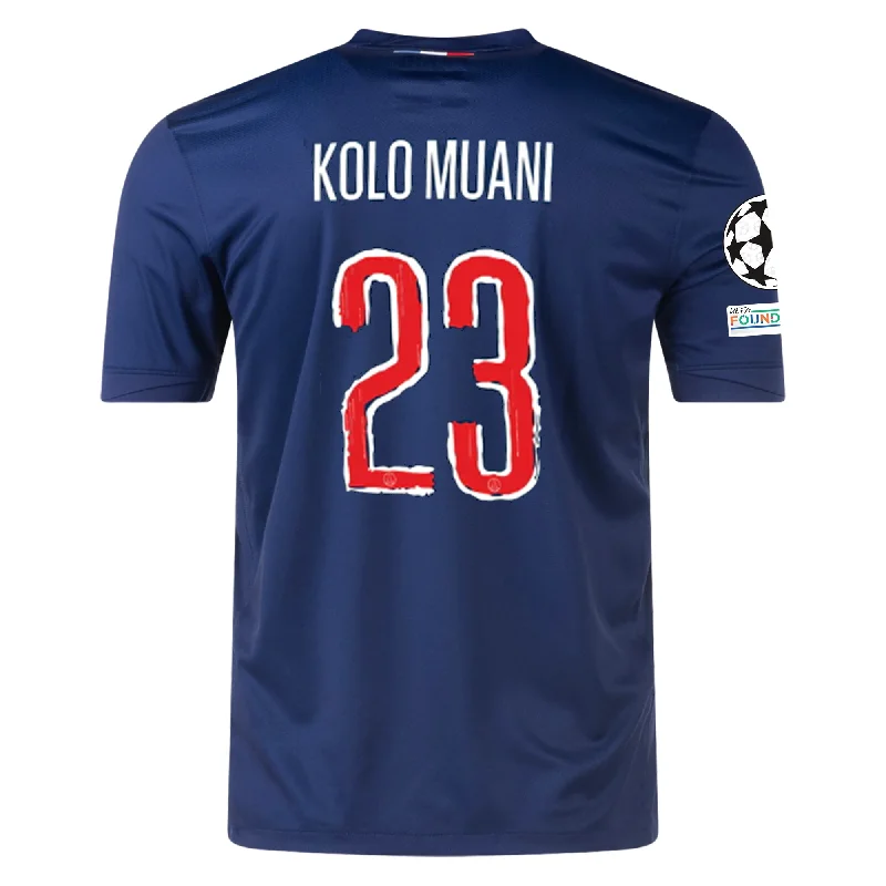 Nike Paris Saint-Germain Randal Kolo Muani Home Jersey w/ Champions League Patches 24/25 (Midnight Navy/White) Street