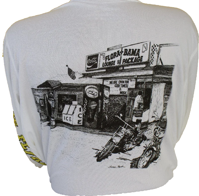 Flora-Bama Old Building Performance Long Sleeve Trendy Men's Oversized