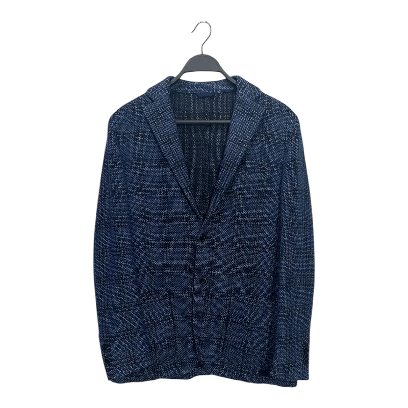 BOGGI/Quilted Jkt/50/Cotton/BLU/Houndstooth Check/ Dynamic Men's High