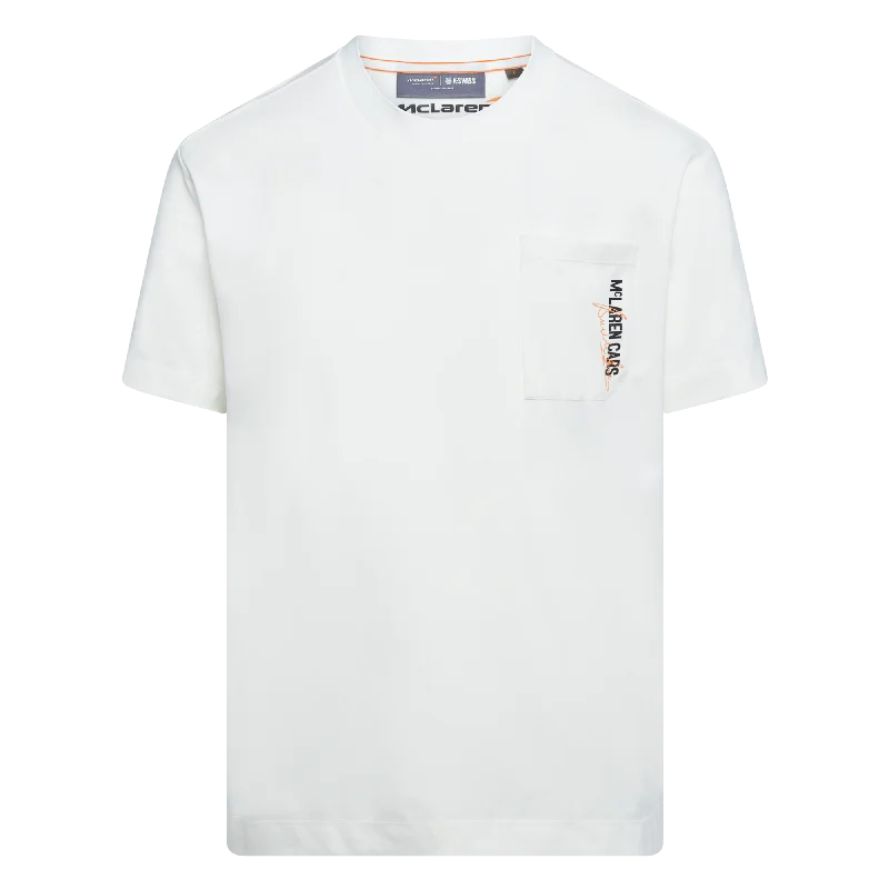 109355-156 | MCLAREN CARS POCKET TEE | WHITE Beach