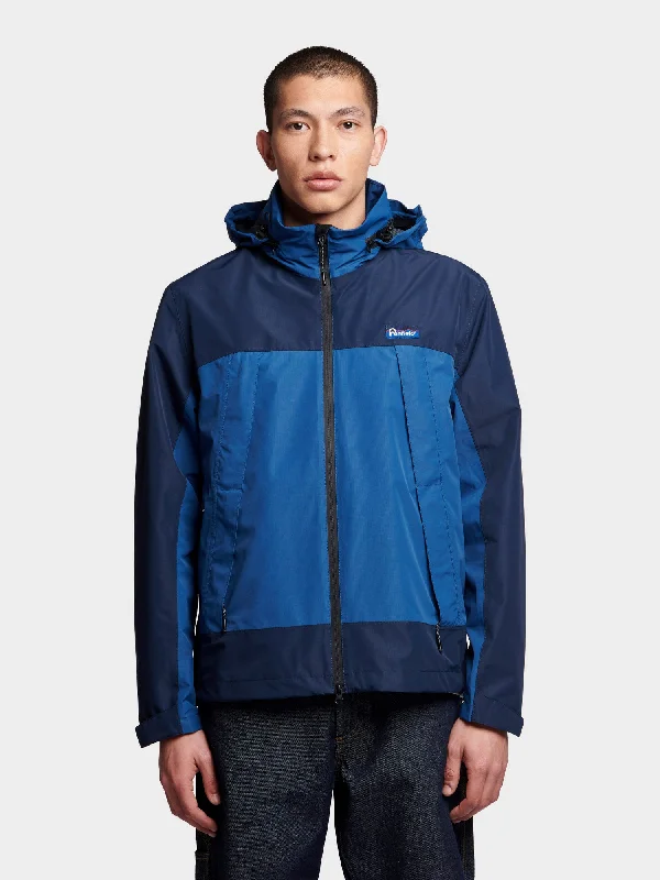 Lightweight Water Resistant Jacket in Navy Blue Monochromatic Office Style