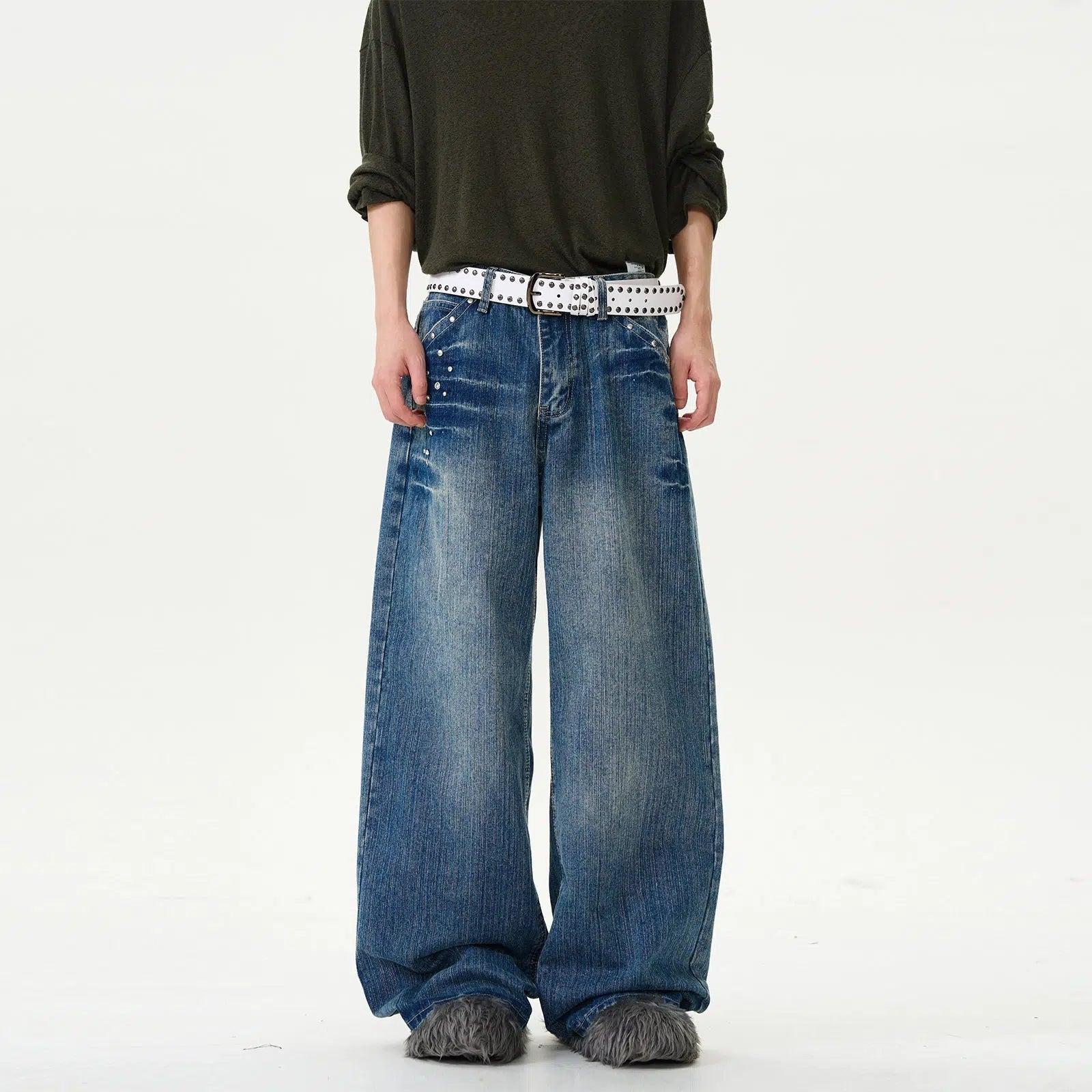 Diamond Wide-Leg Jeans Sophisticated Men's 