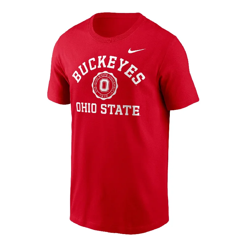 Ohio State Buckeyes Nike Crest Scarlet Short Sleeve T-Shirt Confident Men's High