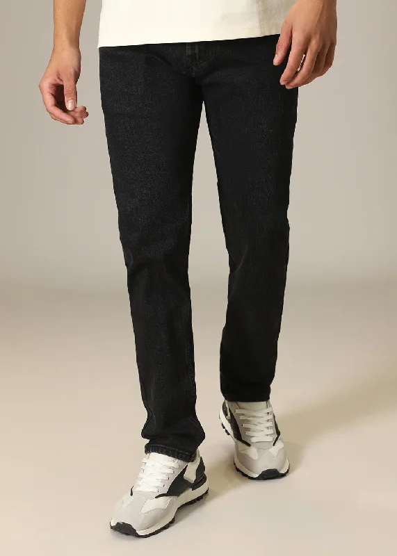 Abyss Black Slim Fit Jeans Beach