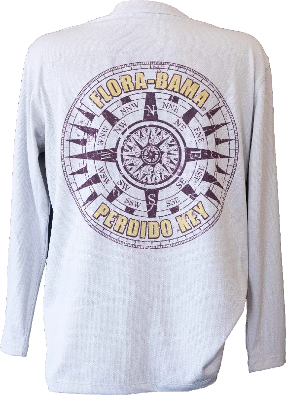 Flora-Bama Compass Performance Long Sleeve Stylish Men's Tropical 