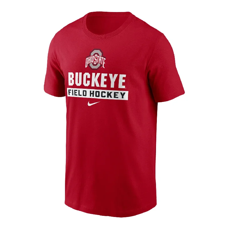 Ohio State Buckeyes Nike Field Hockey Scarlet Short Sleeve T-Shirt Cozy Men's Sherpa