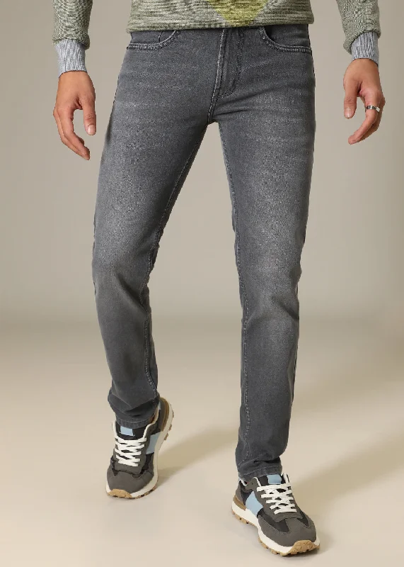 Shadow Grey Slim fit Jeans Athletic Men's High