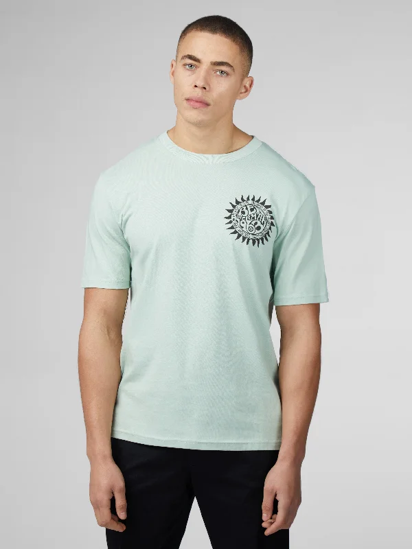 B by Ben Sherman Festival Poster Tee - Mint Confident Men's Power