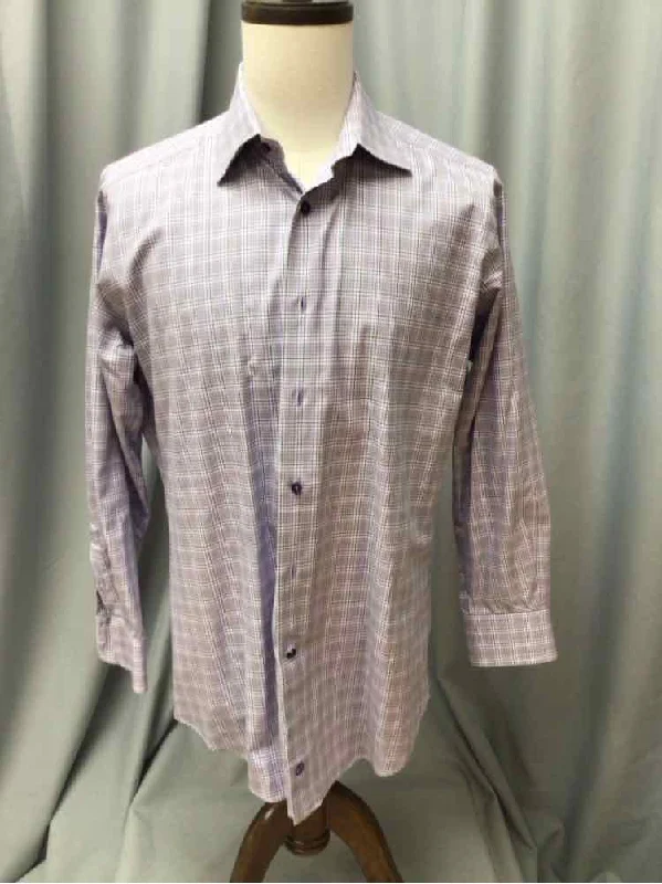 SIZE 16 1/2 DAVID DONAHUE Men's SHIRTS Cool Men's Distressed