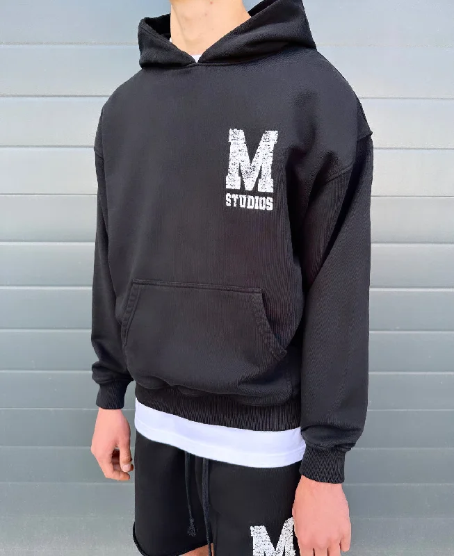 Black M Studios Hoodie. Monochromatic Office Style