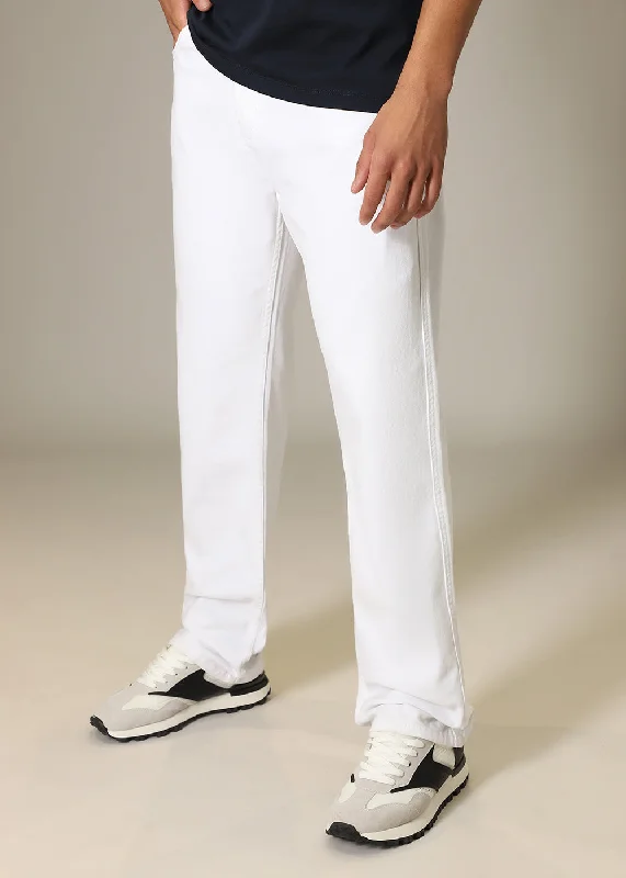 White Straight fit Jeans Earthy Men's Hemp