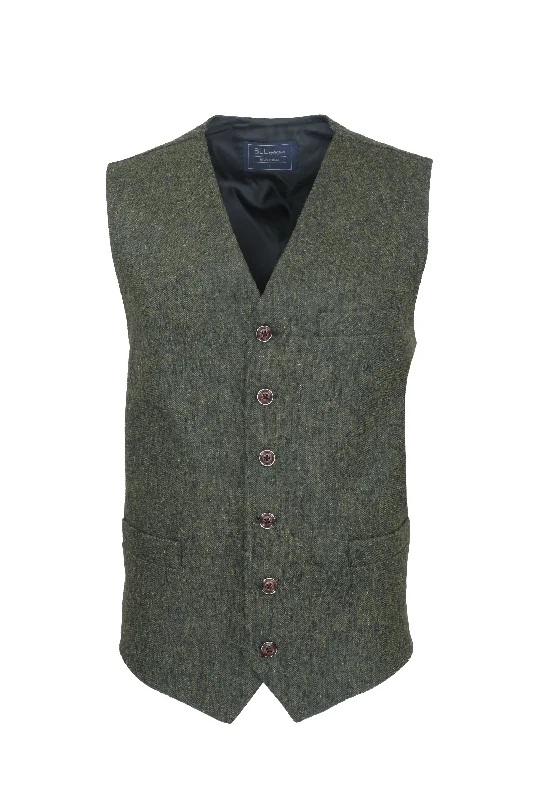 Serica Elite Waistcoat - Olive Classic Men's Pin