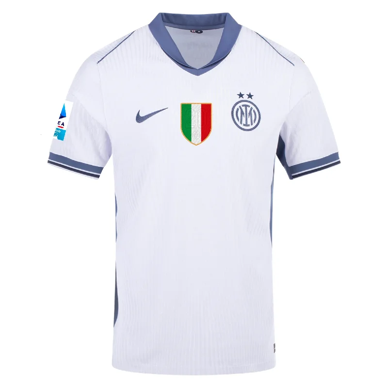 Nike Inter Milan Authentic Away Jersey w/ Serie A + Scudetto Patch 24/25 (White/Silver) Street