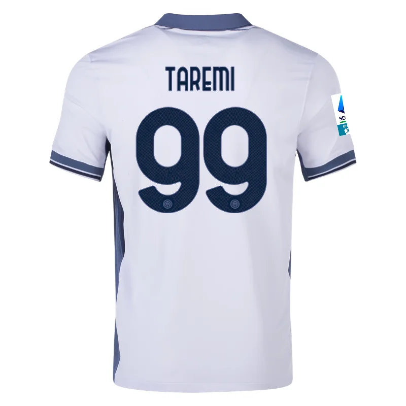 Nike Inter Milan Mehdi Taremi Away Jersey w/ Serie A + Scudetto Patch 24/25 (Summit White/Iris Whisper) Stylish Men's Tropical 