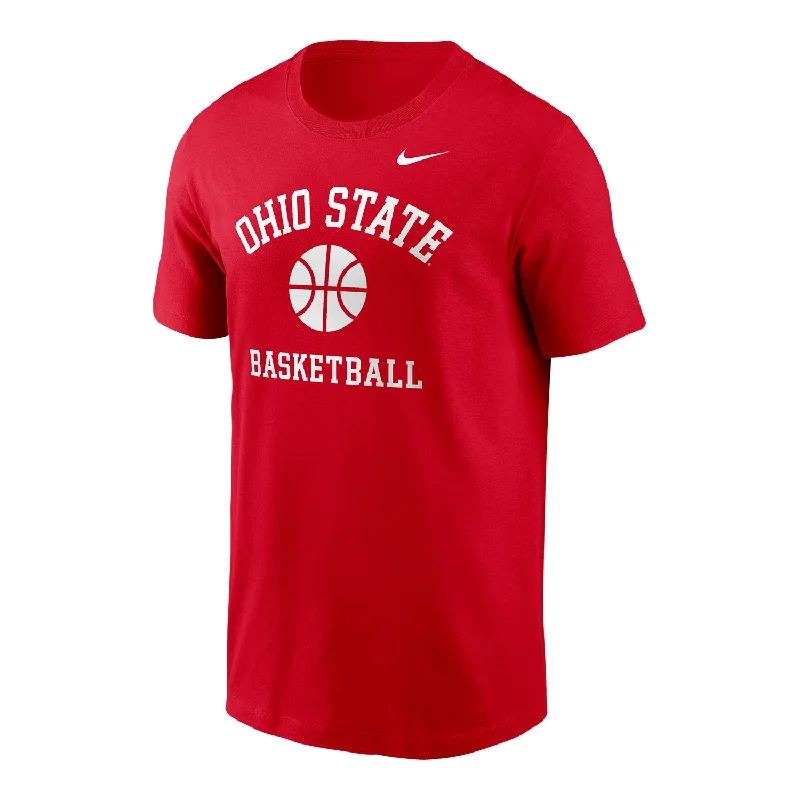 Ohio State Buckeyes Nike Basketball Scarlet T-Shirt Minimalist Men's Casual 